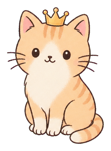 Preview for Cat With Crown Sticker