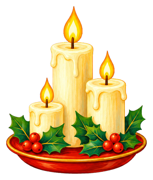 Preview for Christmas Candle Trio With Holly