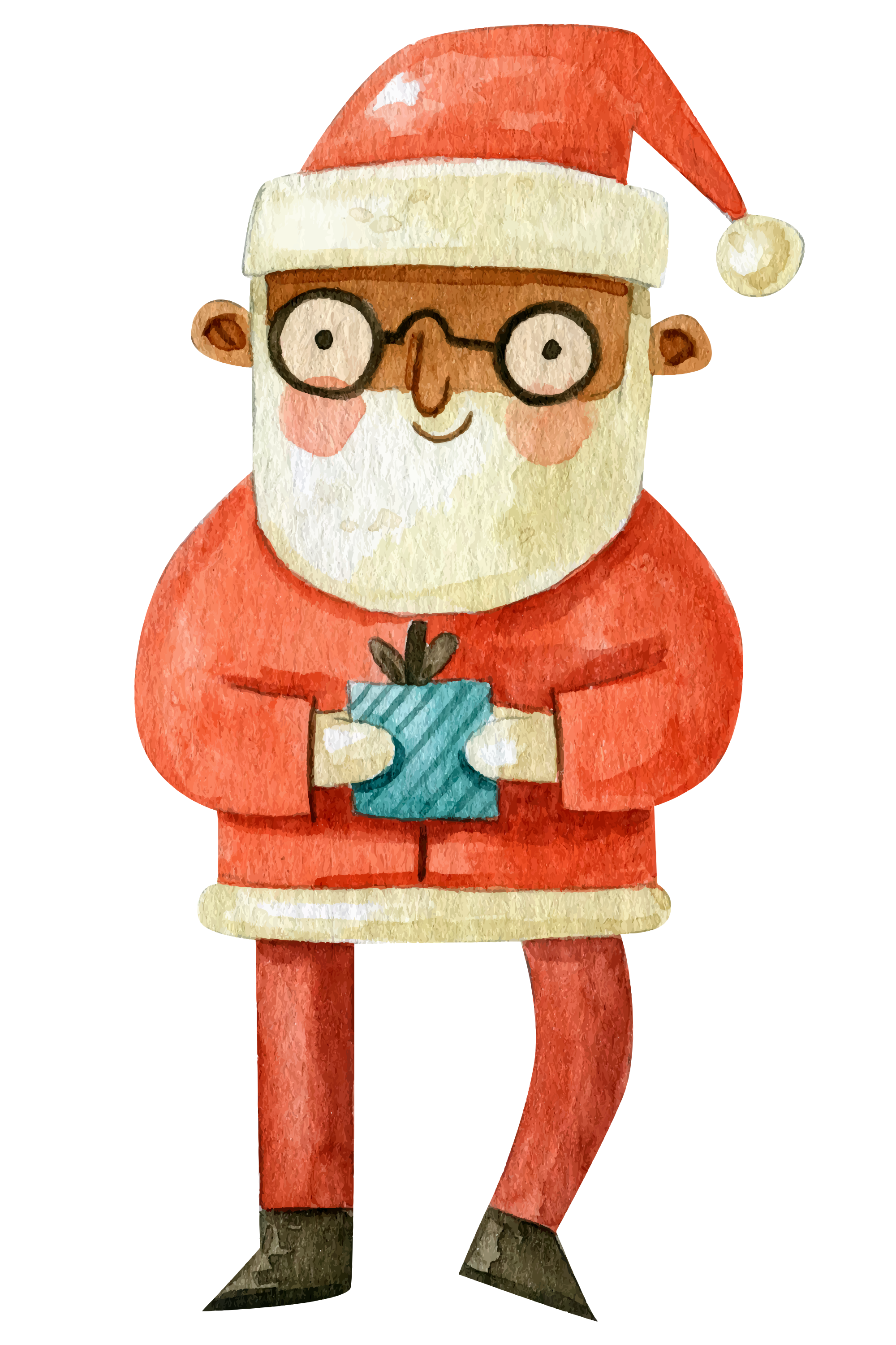 Preview for Santa-claus-gift-illustration-watercolor-christmas-sticker-a8784