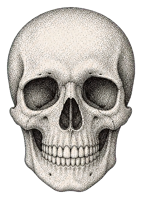 Preview for Stippled Skull Sticker Graphic