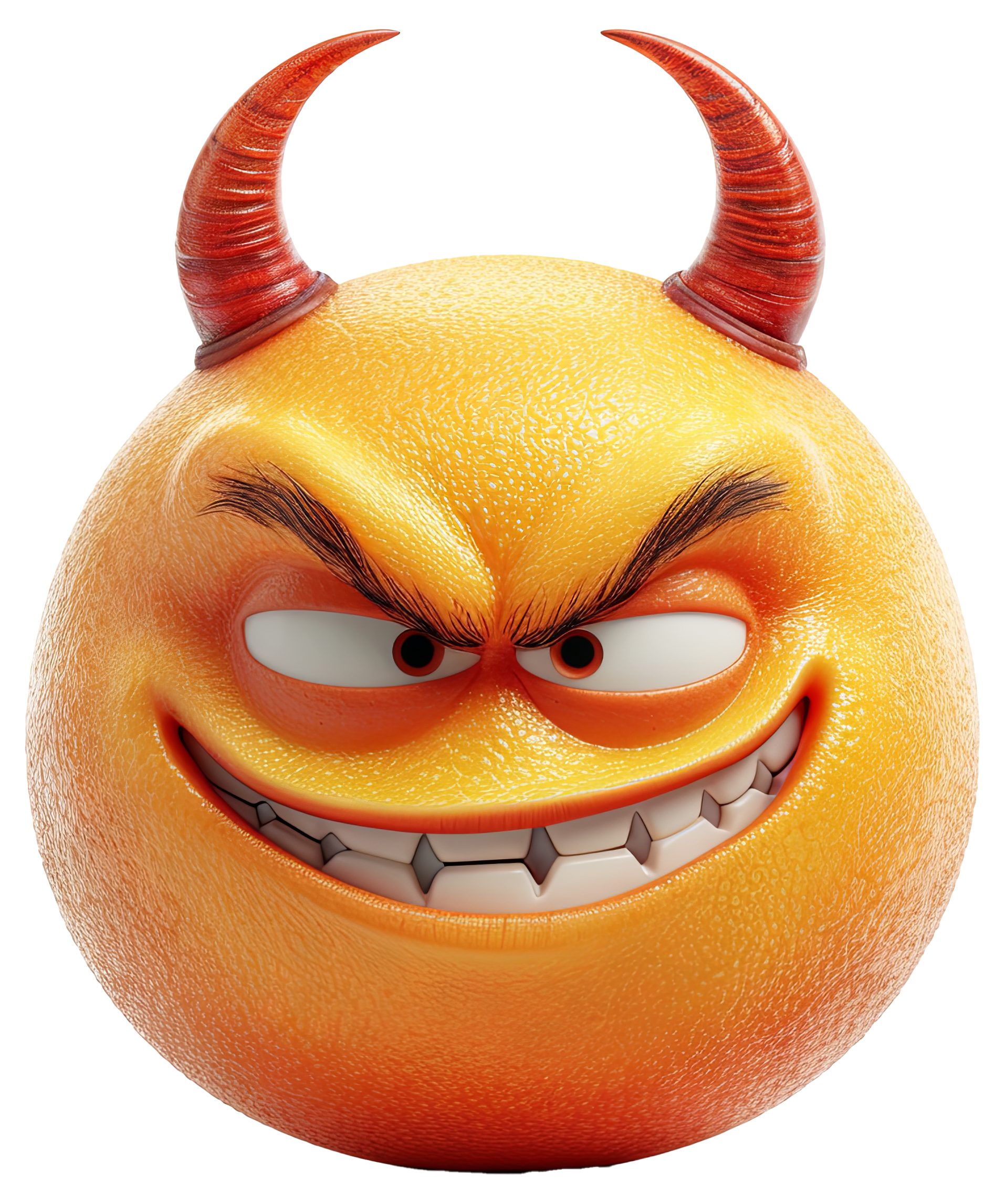 Preview for Mischievous-orange-devil-emoji-3d-emoji-sticker-2db22