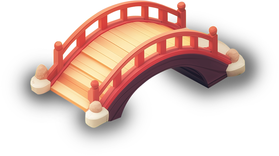 Preview for Red-pixel-bridge-illustration-sticker-50b72