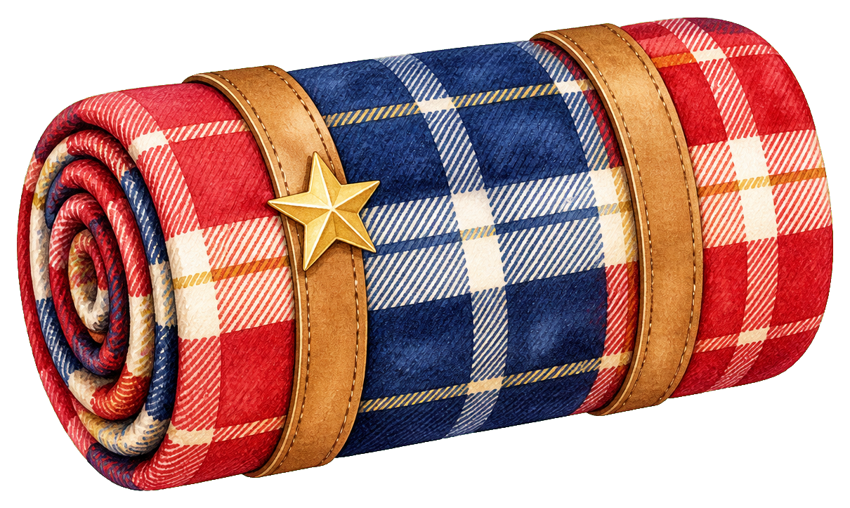 Preview for Picnic Blanket Roll Patriotic Sticker
