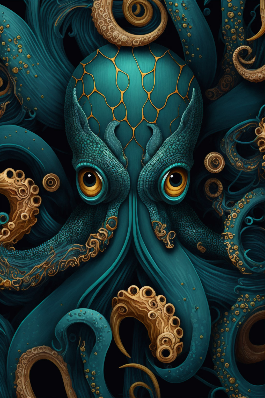 Preview for Octopus-digital-art-illustration-ai-phone-background-a4c4f
