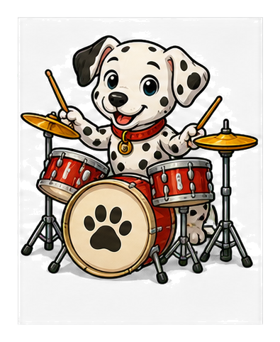 Preview for Dalmatian Drummer Sticker