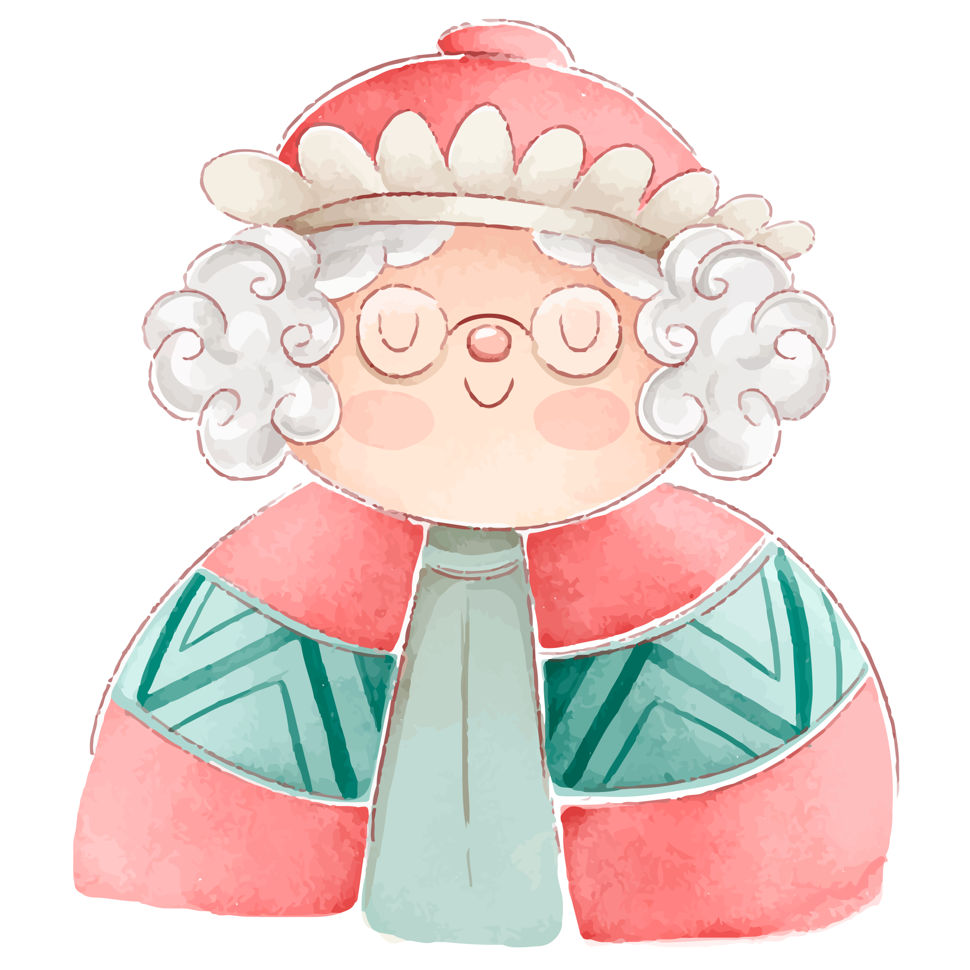 Preview for Mrs-claus-watercolor-illustration-watercolor-christmas-sticker-72bcf