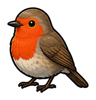 Preview for Red Robin Bird Sticker For Nature Designs