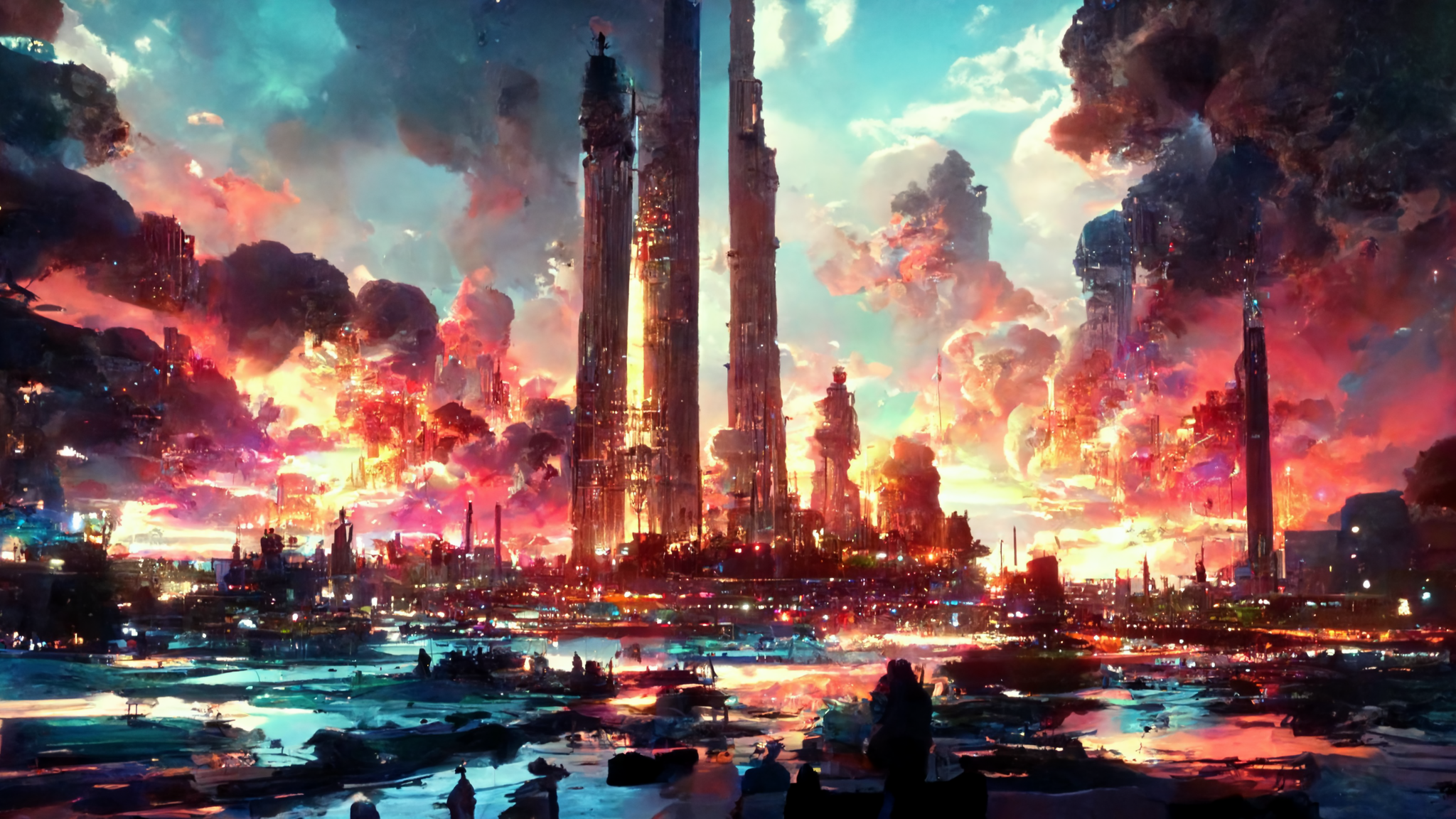 Preview for Futuristic-city-dusk-ai-images-background-edf3e