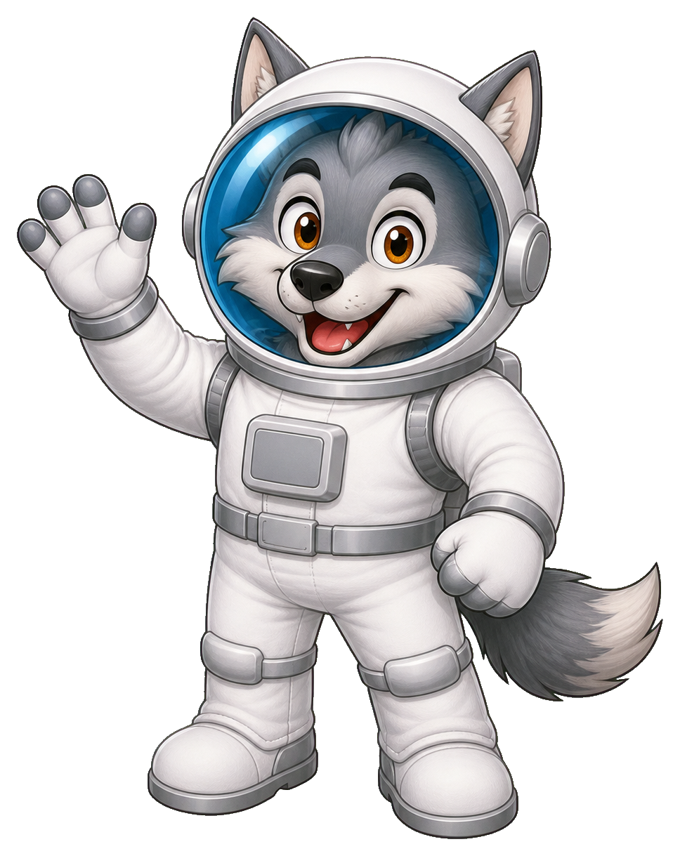 Preview for Astronaut Wolf Sticker