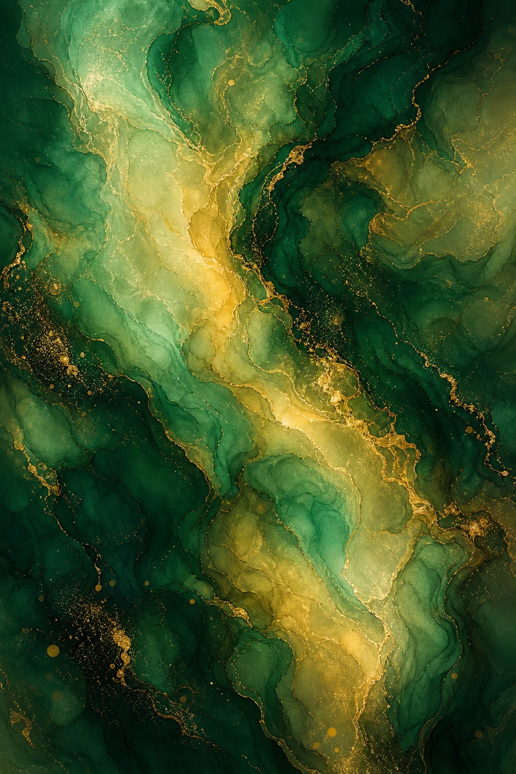 Preview for Emerald Gold Fluid Ink Background