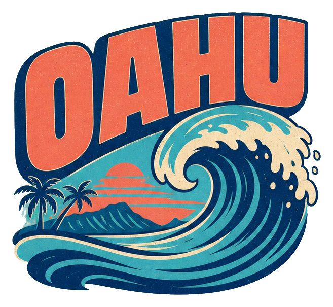 Preview for Oahu Wave Retro Sticker Graphic