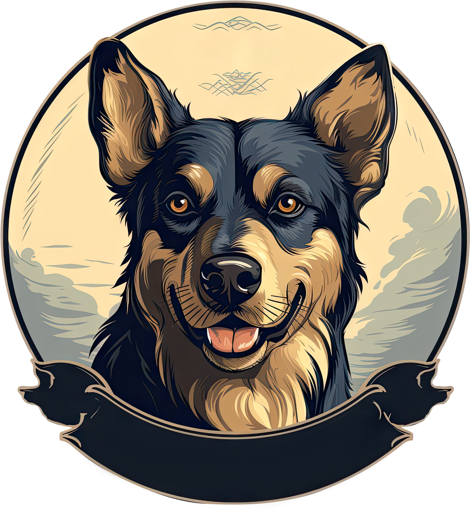 Preview for Cartoon-dog-logo-design-logo-animal-sticker-b5a64