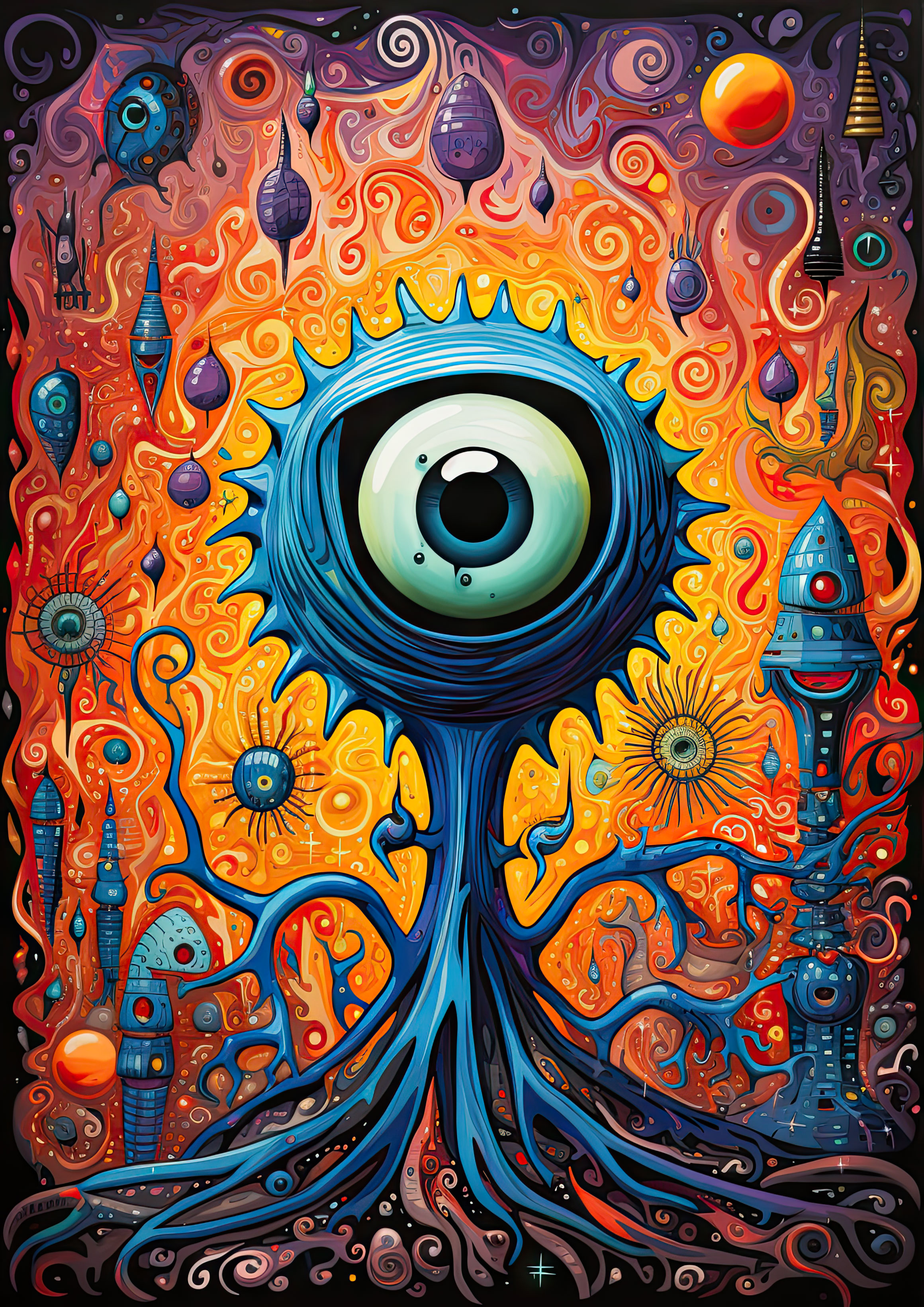 Preview for Surreal-eye-creature-art-new-year-background-79d41
