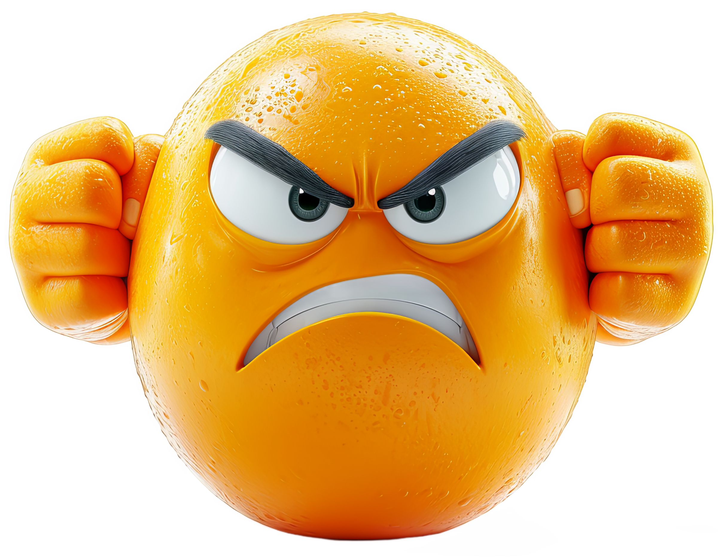Preview for Angry-orange-cartoon-character-3d-emoji-sticker-4945f