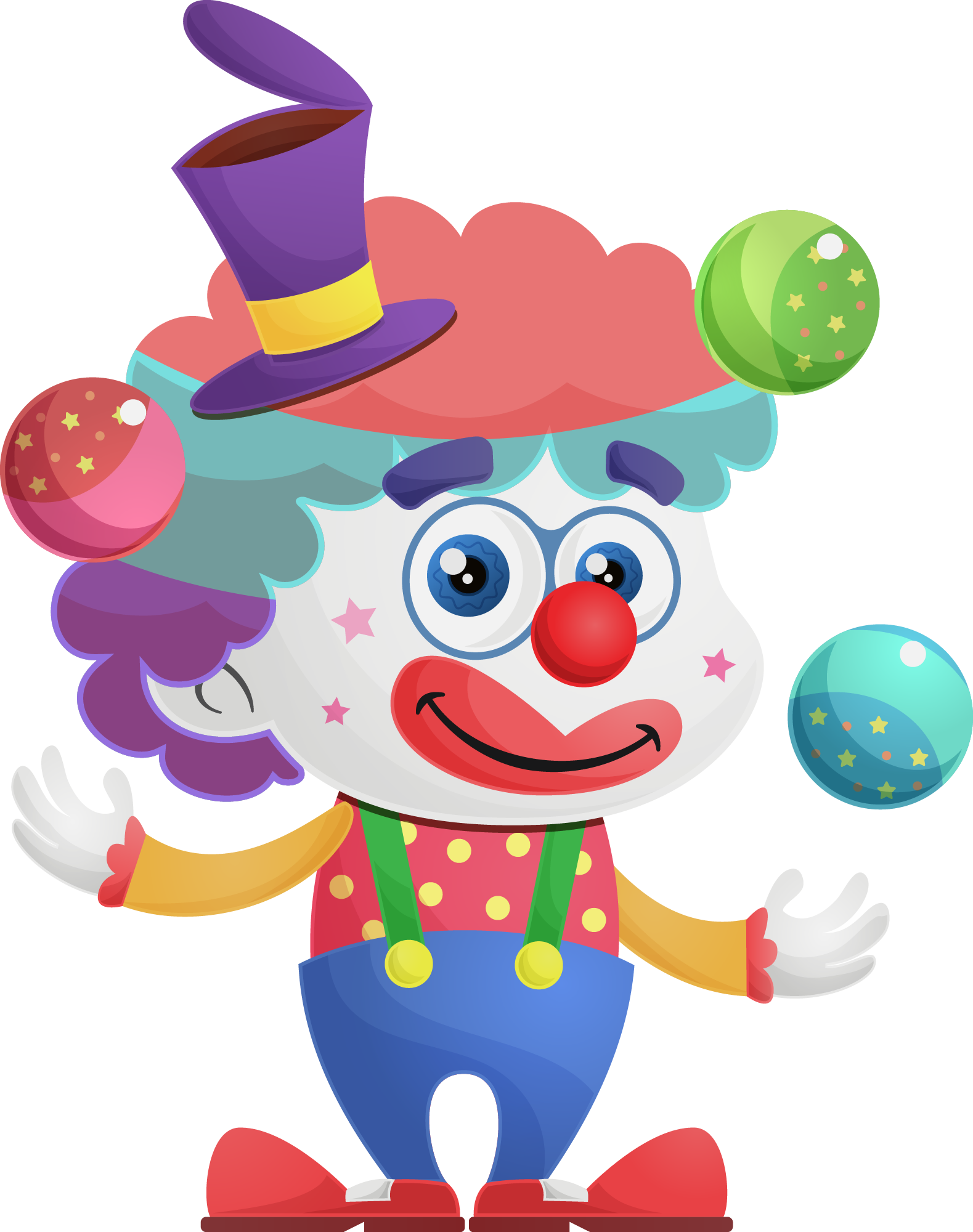 Preview for Colorful-clown-cartoon-character-halloween-costume-sticker-3b15f
