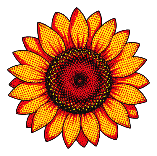 Preview for Retro Pop Art Sunflower Sticker