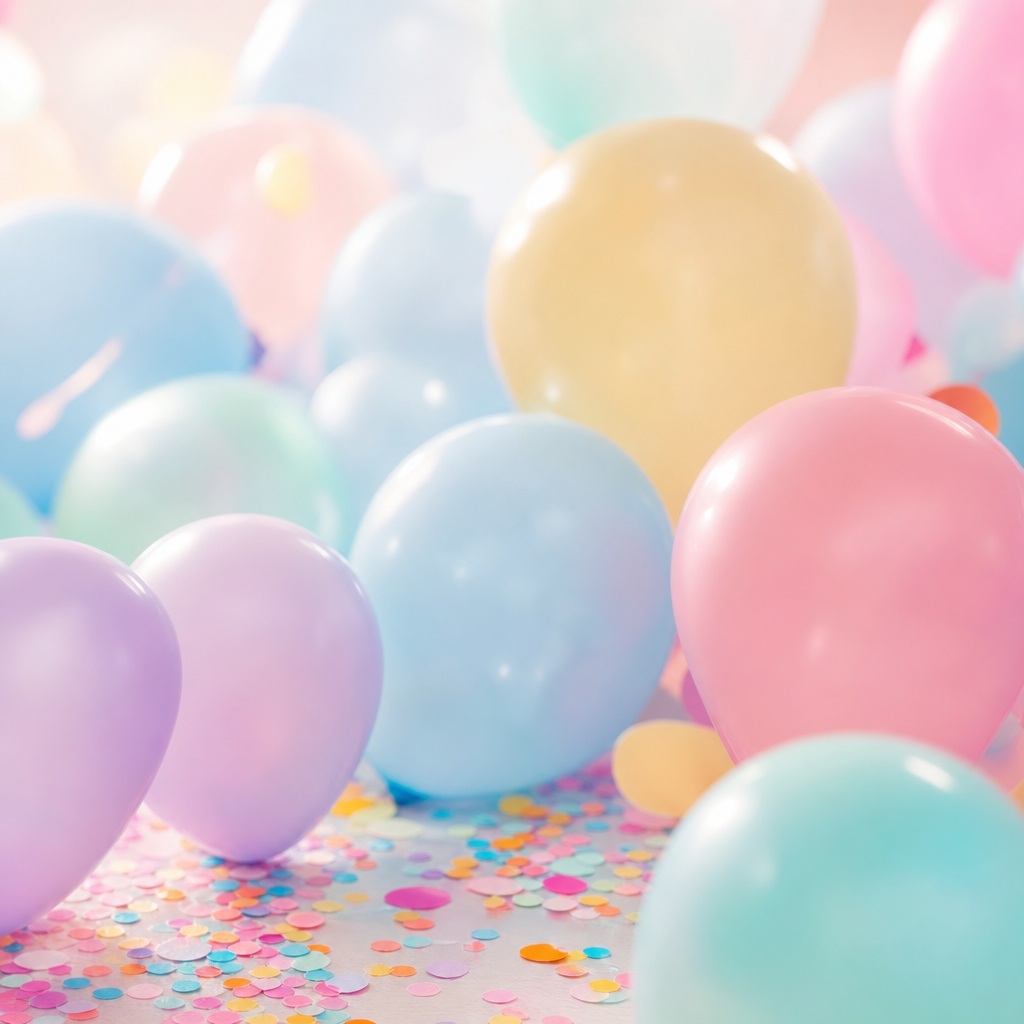 Preview for Pastel Balloon Blur Birthday Background
