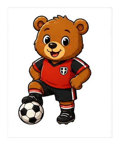 Preview for Soccer Bear Sticker Graphic