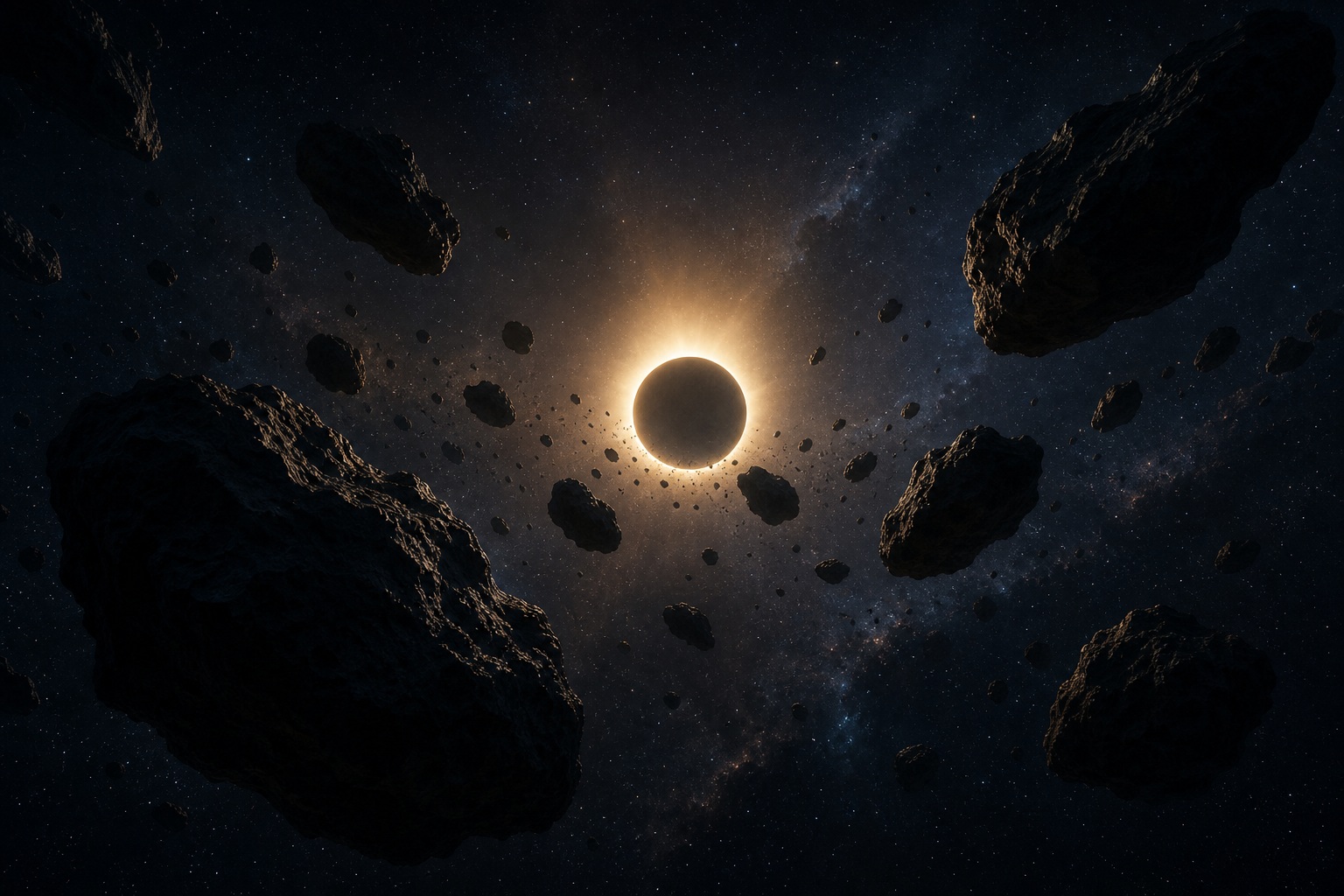 Preview for Deep Space Eclipse Stock Background