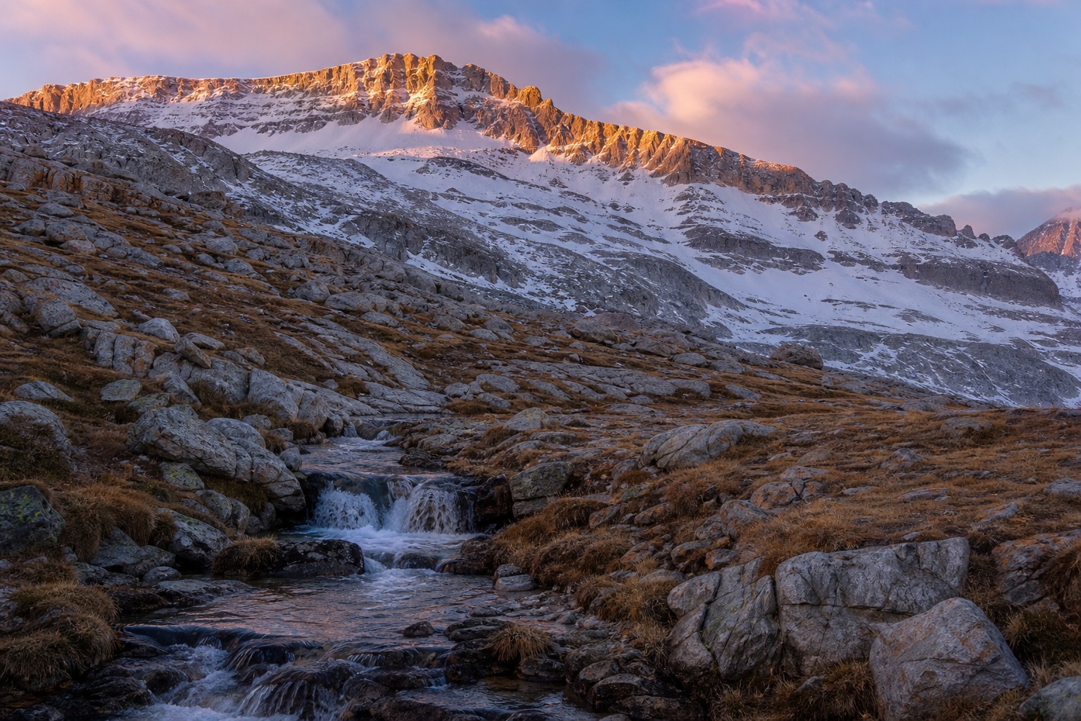 Preview for Sunlit Alpine Ridge Stock Background