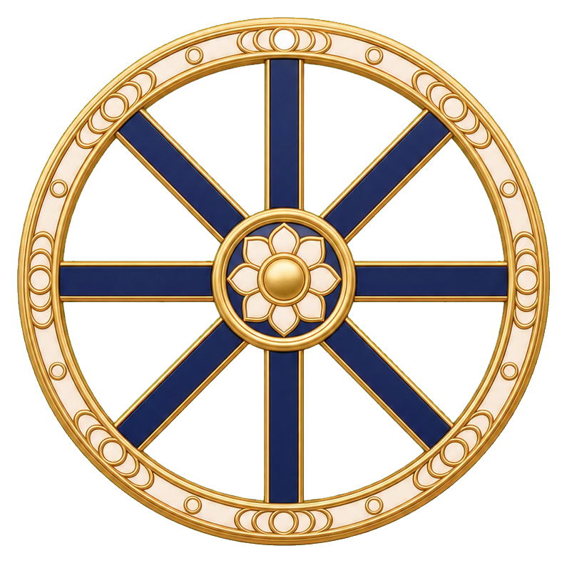 Preview for Gold Dharma Wheel Sticker