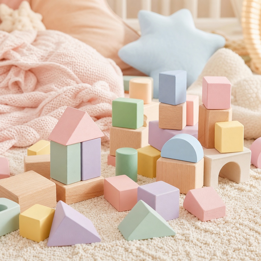 Preview for Pastel Baby Blocks Nursery Background