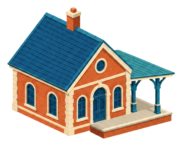 Preview for Isometric City Buildings Train Station