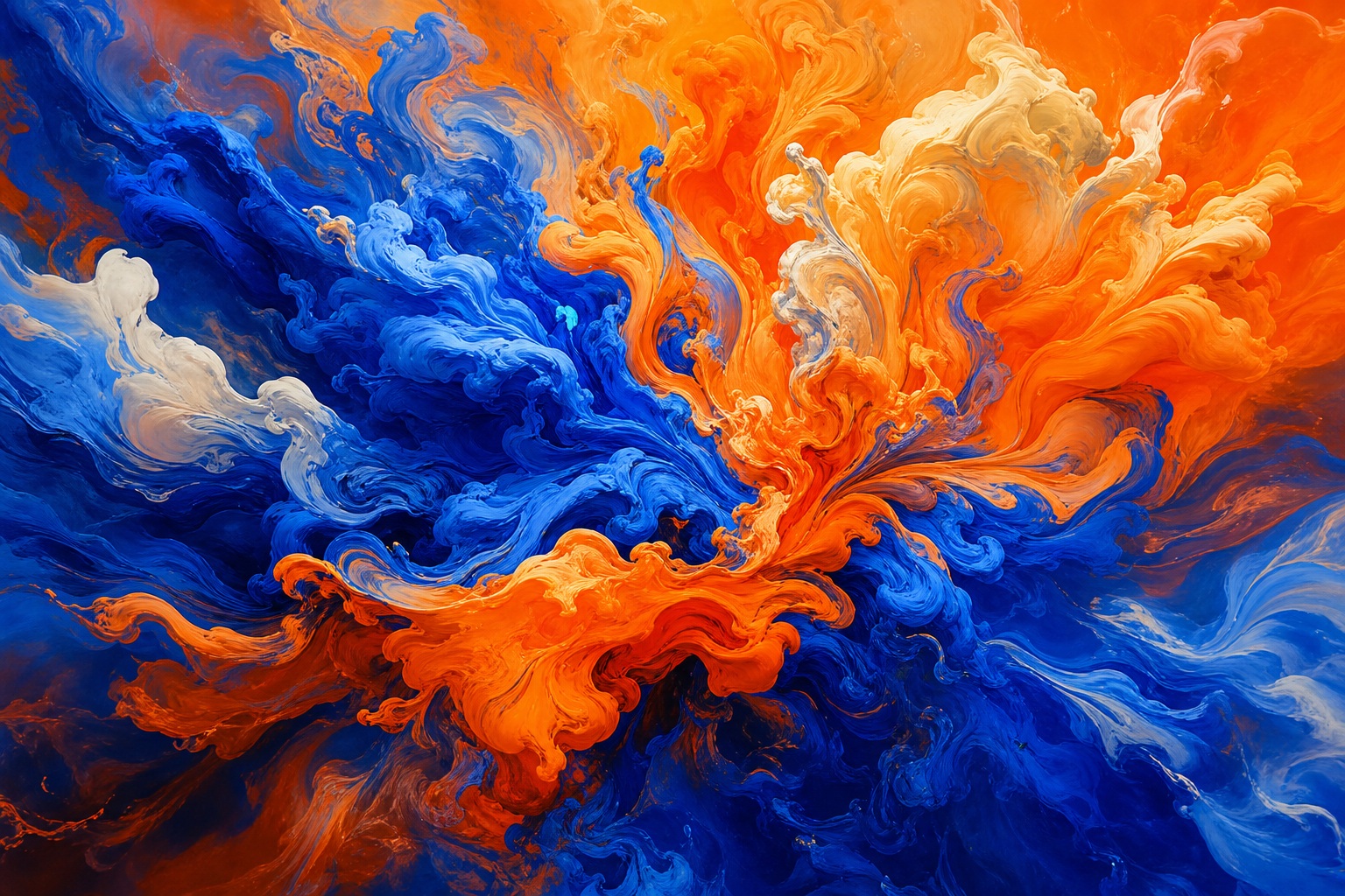 Preview for Orange Cobalt Paint Plume Background