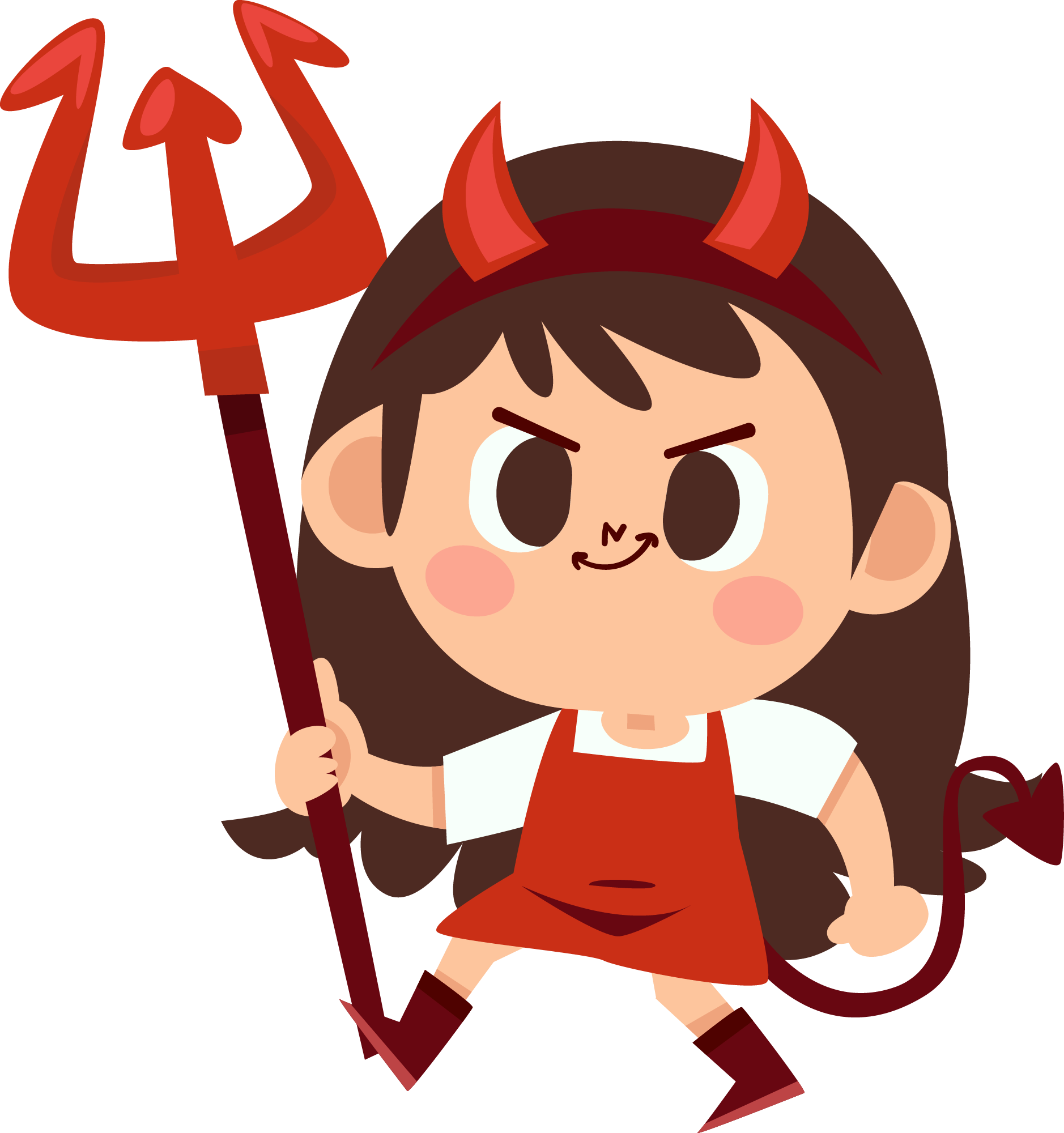 Preview for Cartoon-devil-girl-illustration-halloween-costume-sticker-4ef72