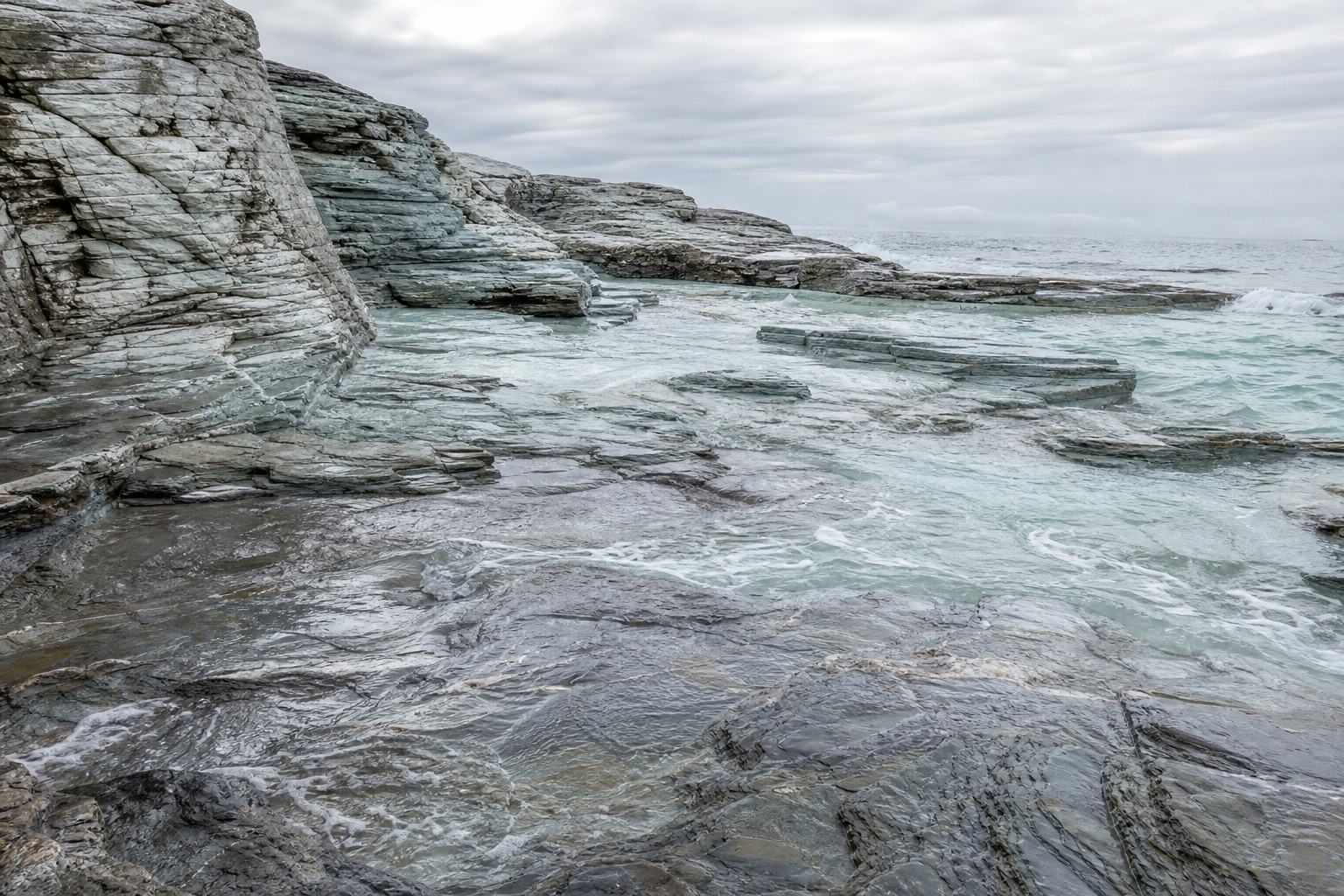 Preview for Pale Aqua Coastal Cliffs Background