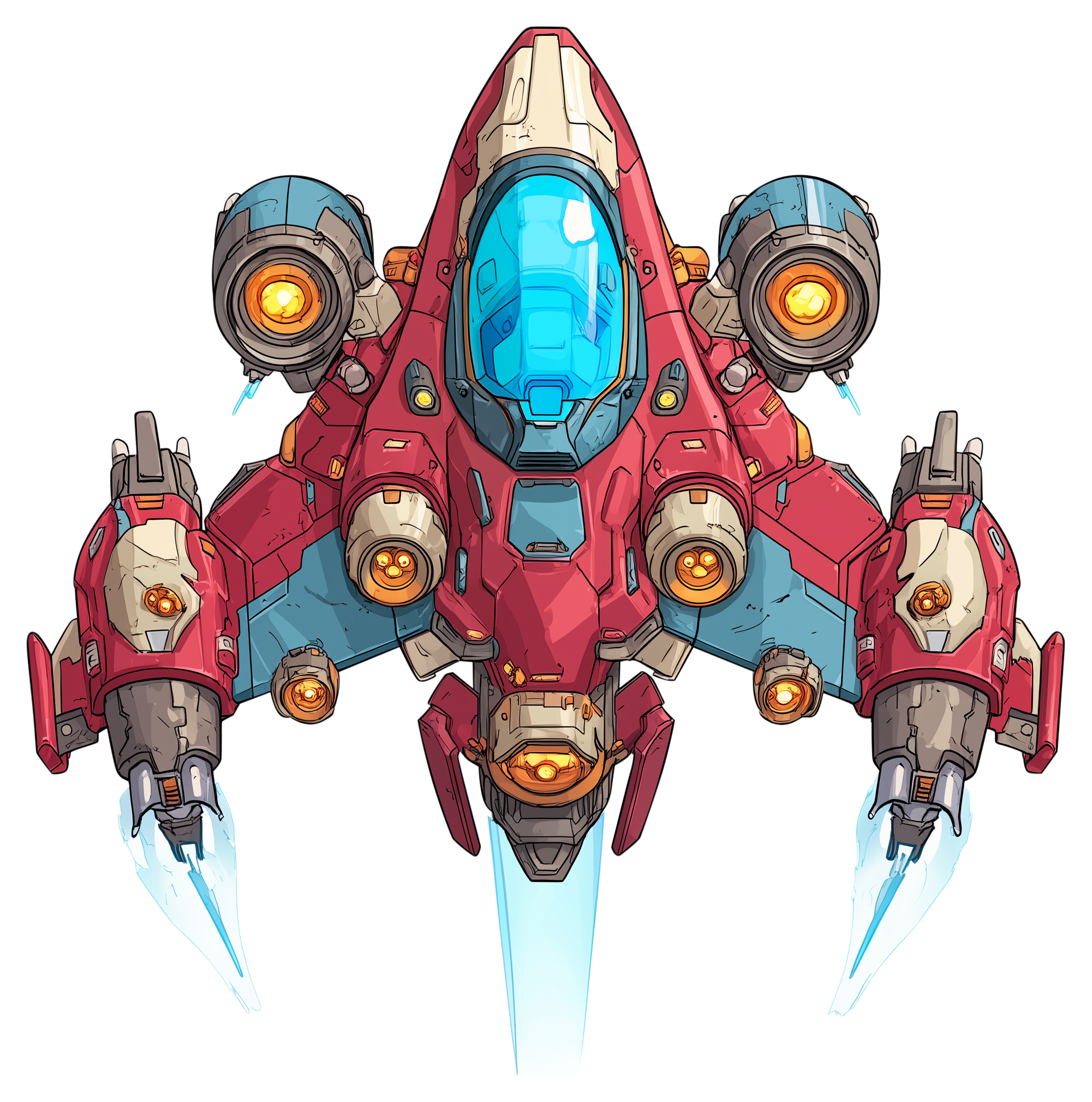 Preview for Futuristic-spaceship-design-sticker-111e2