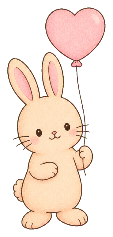 Preview for Rabbit With Balloon Sticker