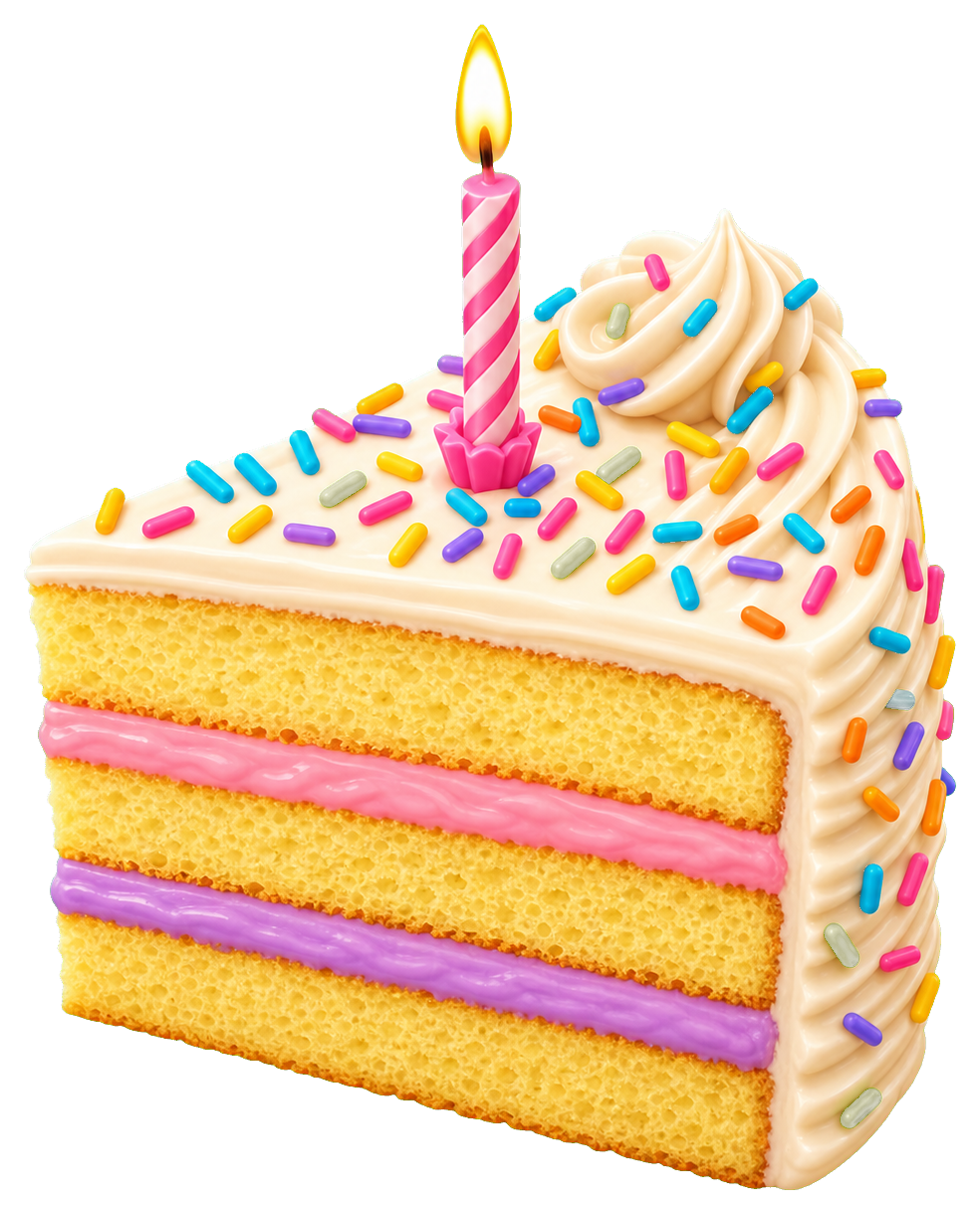 Preview for Birthday Cake Slice Sticker Graphic