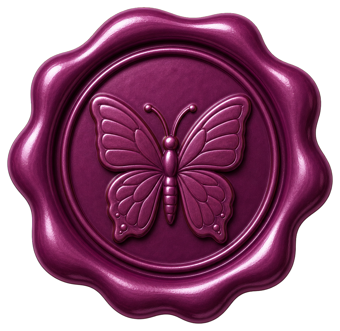 Preview for Plum Butterfly Wax Seal Sticker