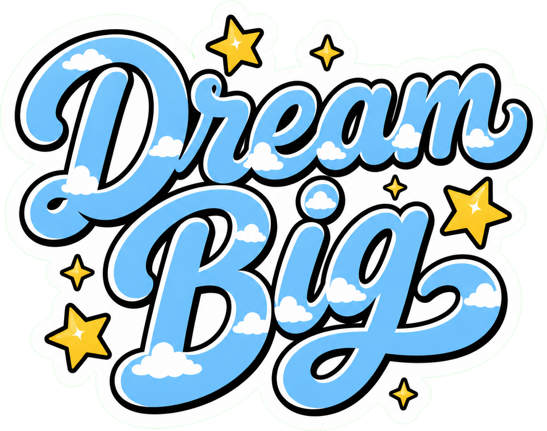 Preview for Dream Big Text Sticker Graphic