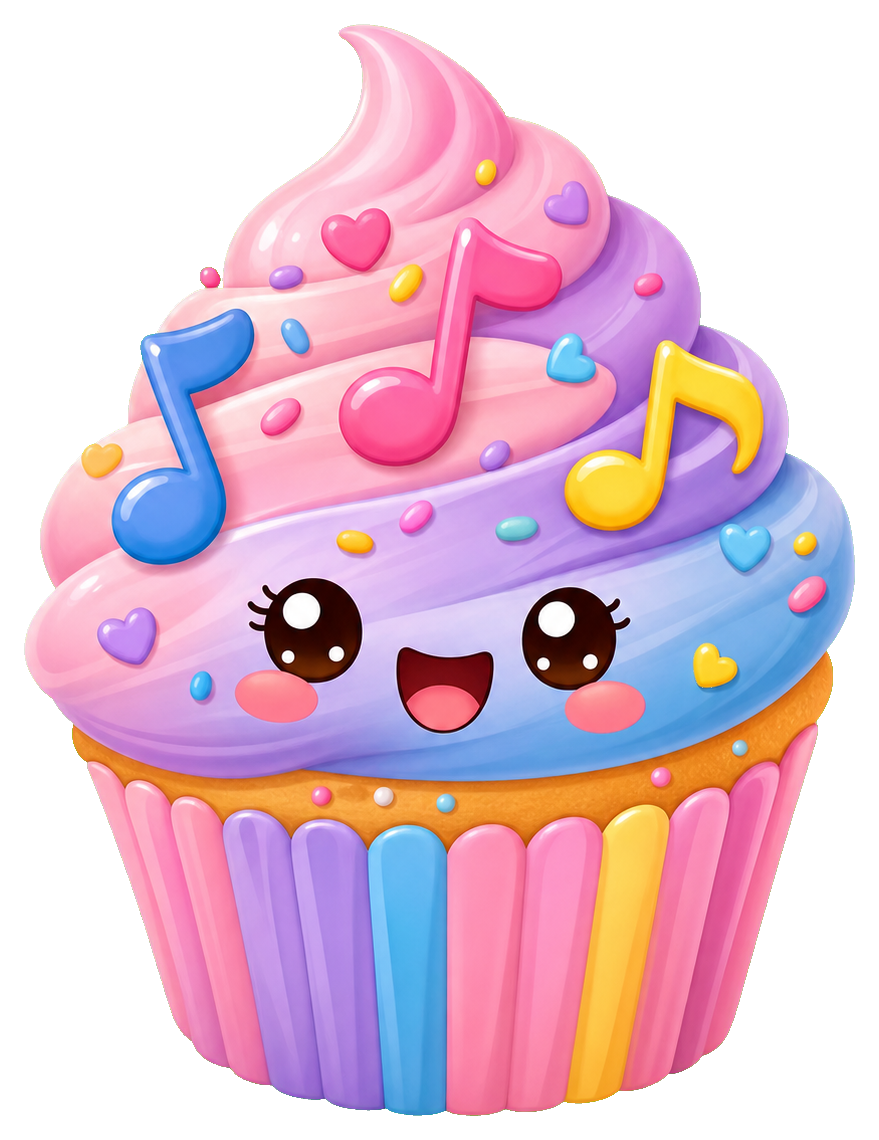 Preview for Music Cupcake Sticker