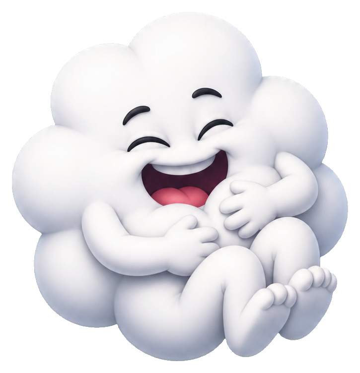Preview for Laughing Cloud Sticker For Fun Designs