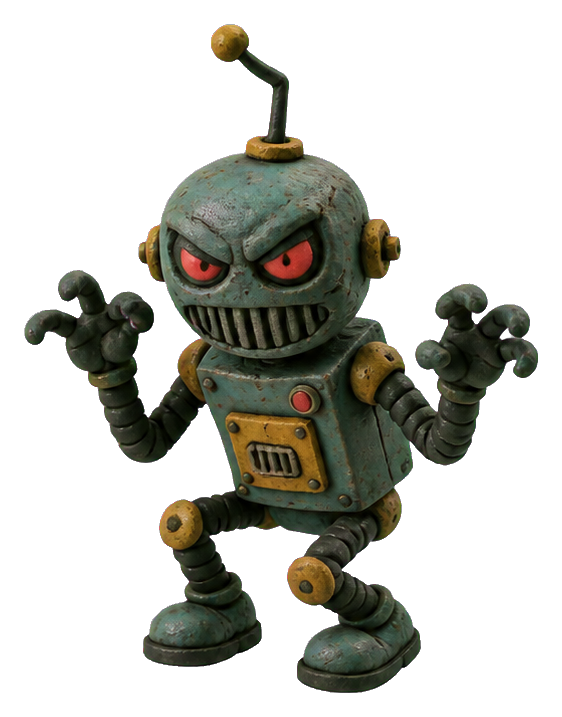 Preview for Clay Evil Robot Sneak Sticker