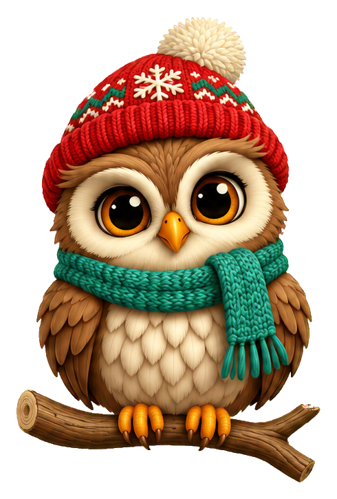 Preview for 3d Christmas Owl Winter Hat