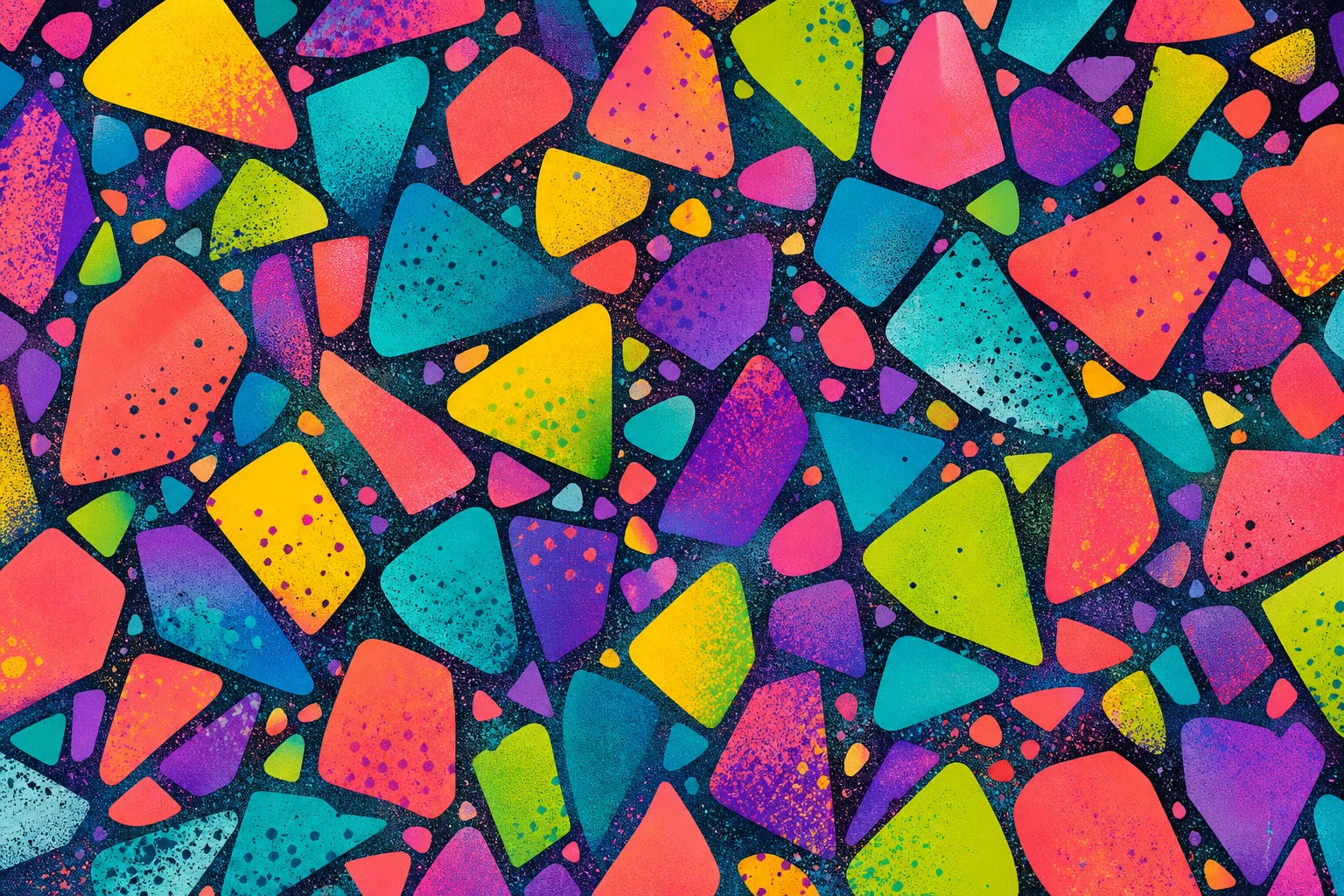 Preview for Tropical Neon Terrazzo Shard Field Background