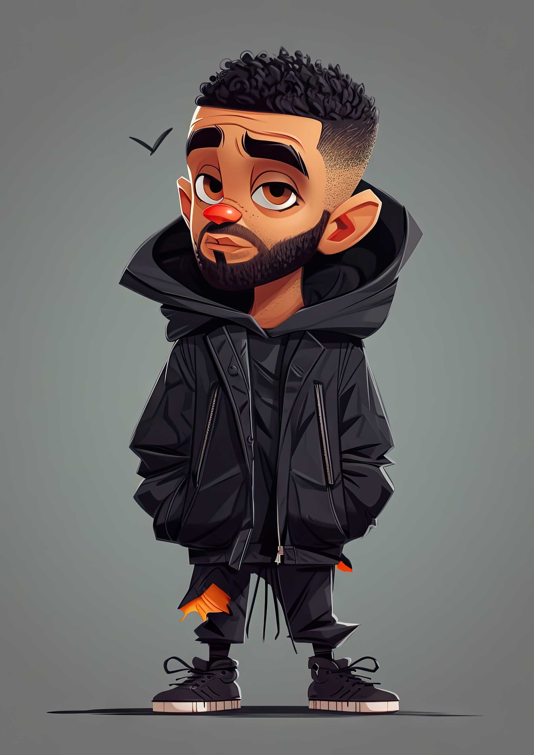 Preview for Cartoon-character-black-hoodie-celebrities-background-e792a