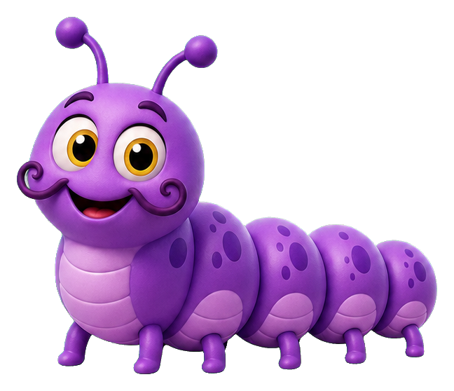 Preview for Purple Caterpillar Alien Sticker