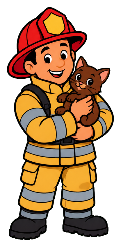 Preview for Firefighter Rescues Kitten