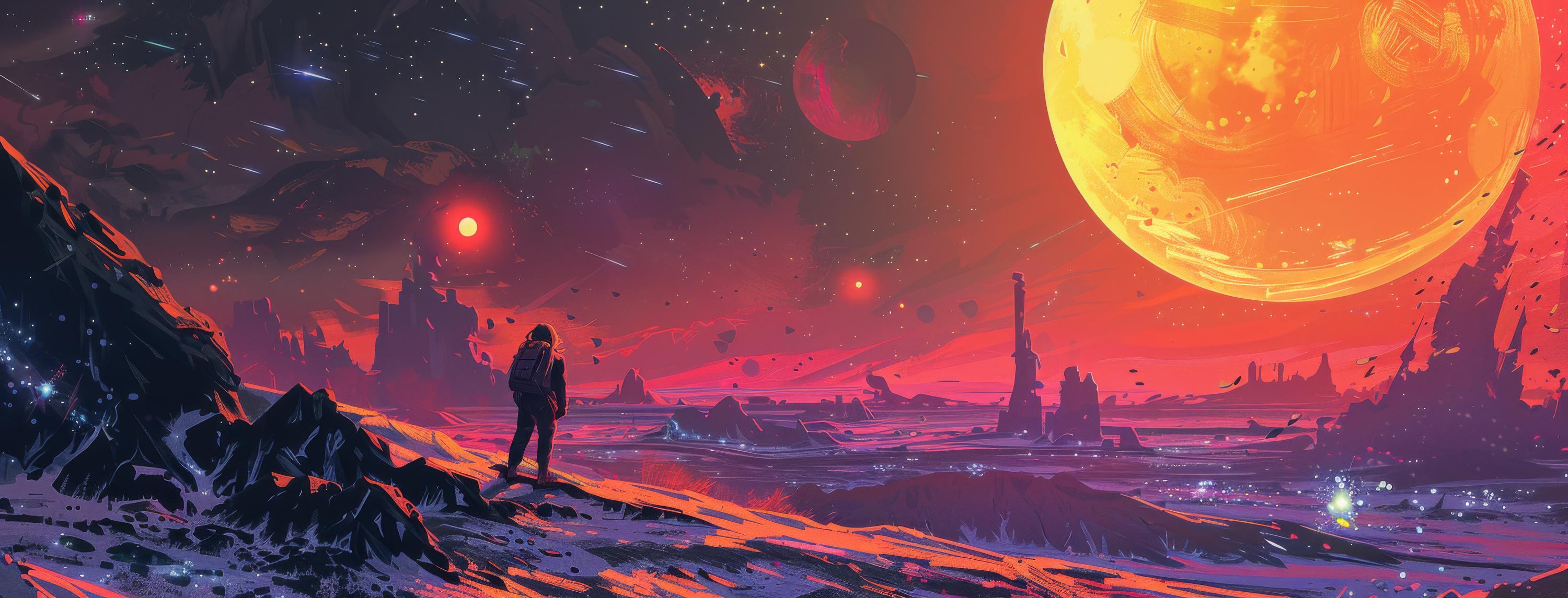 Preview for Surreal-landscape-orange-moon-astrophotography-cover-background-33366