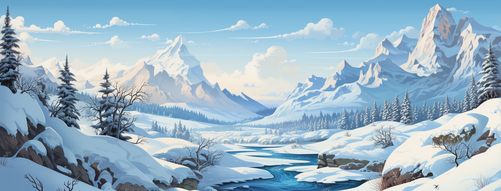 Preview for Snowy-mountain-landscape-christmas-cover-background-bd0e3