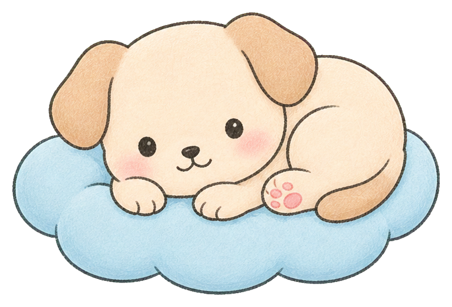 Preview for Puppy On Cloud Sticker