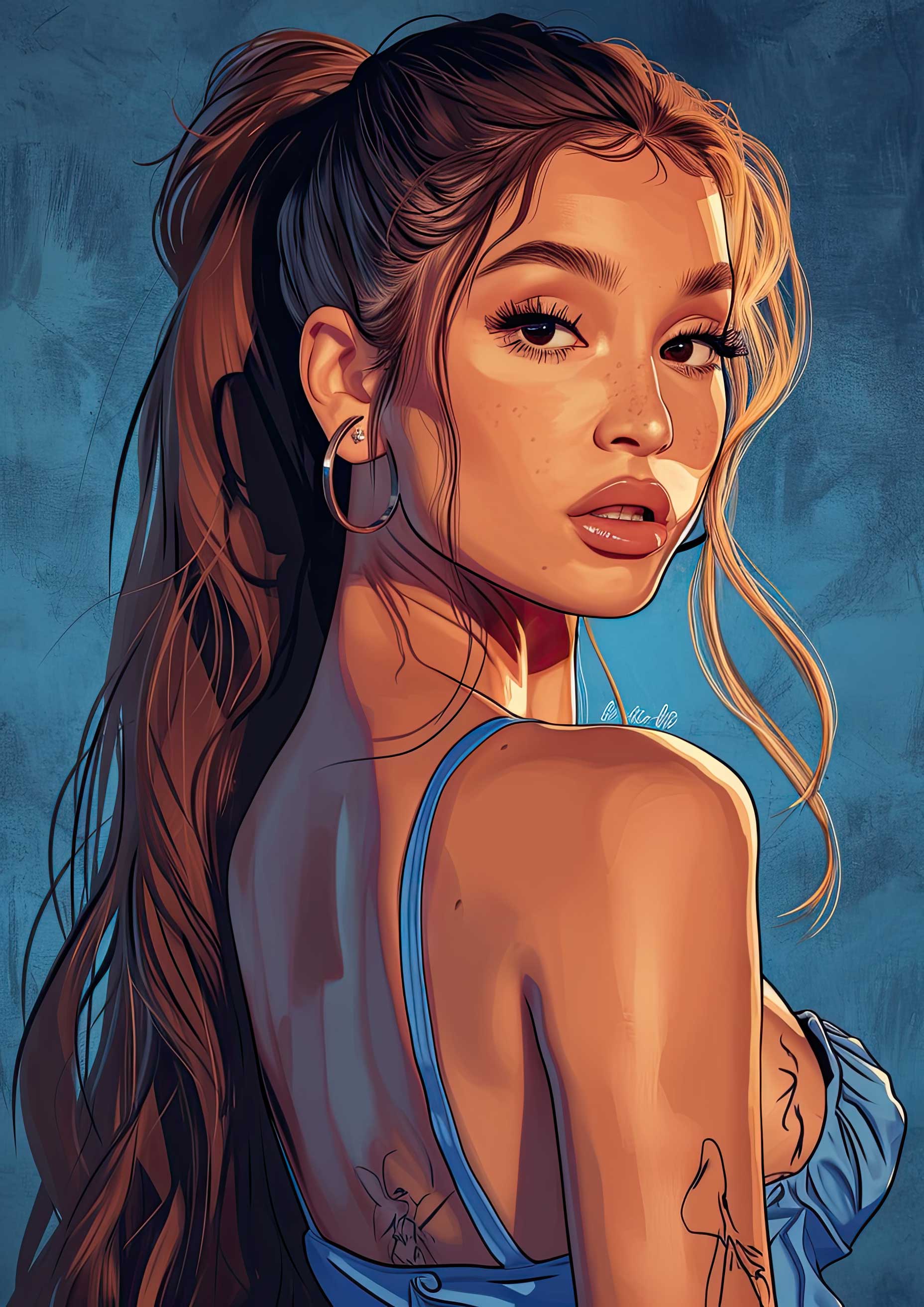 Preview for Digital-art-portrait-illustration-celebrities-background-73d9f