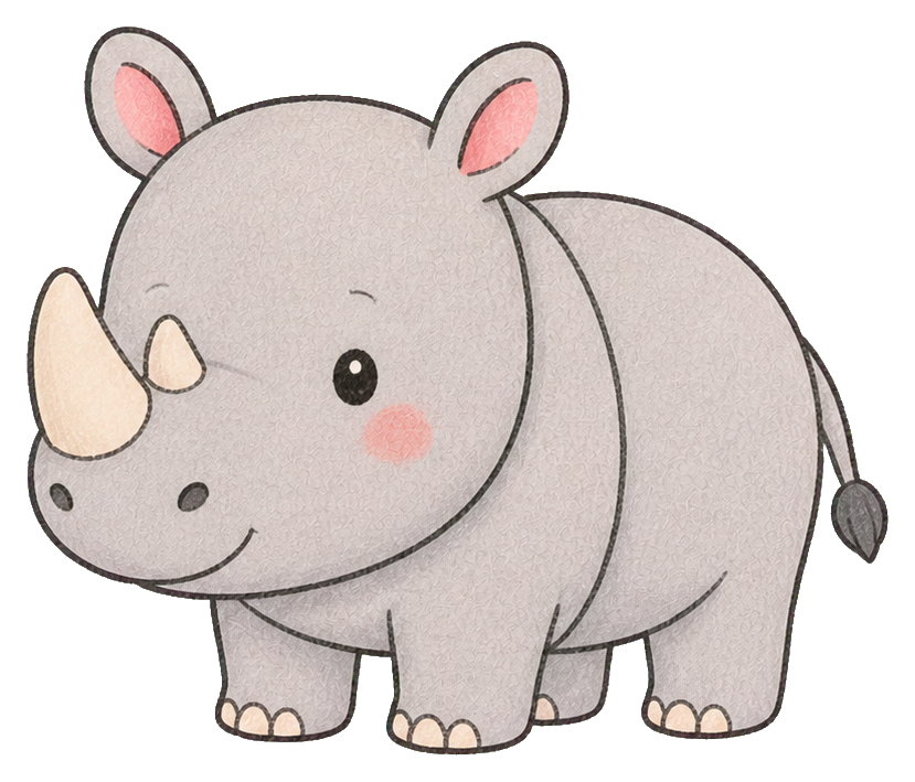 Preview for Cute Rhinoceros Sticker