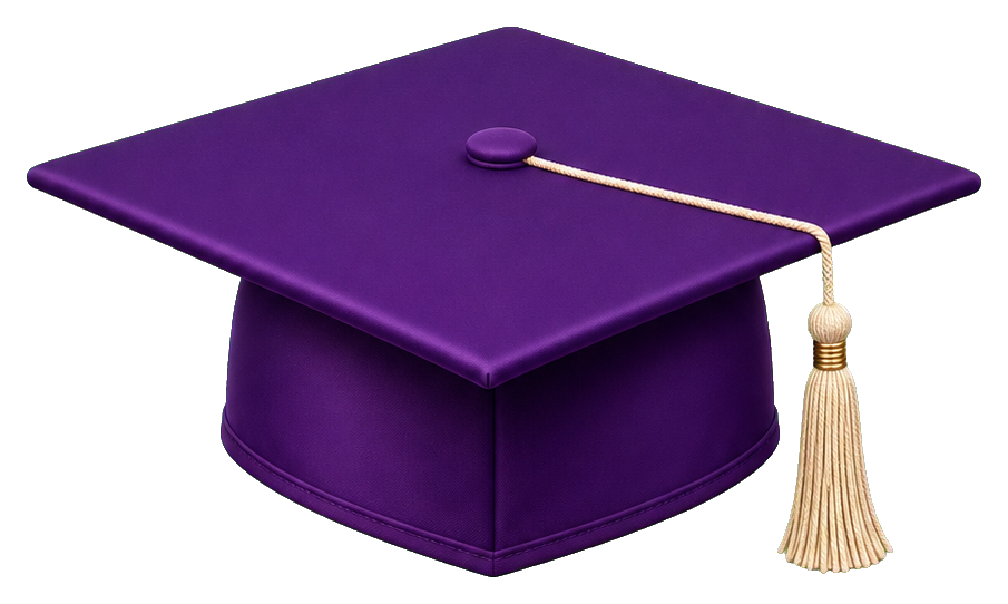 Preview for Purple Grad Cap Sticker
