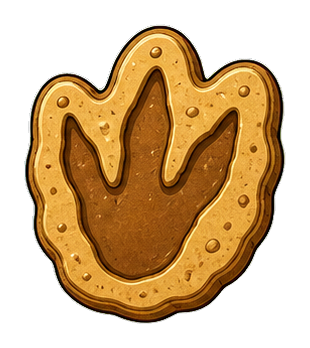 Preview for Dino Footprint Cookie Sticker